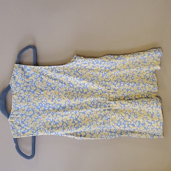 Pleione Sleeveless V-neck Twist Blouse In Dusty Blue Yellow Floral Size XS NWT - Picture 3 of 9